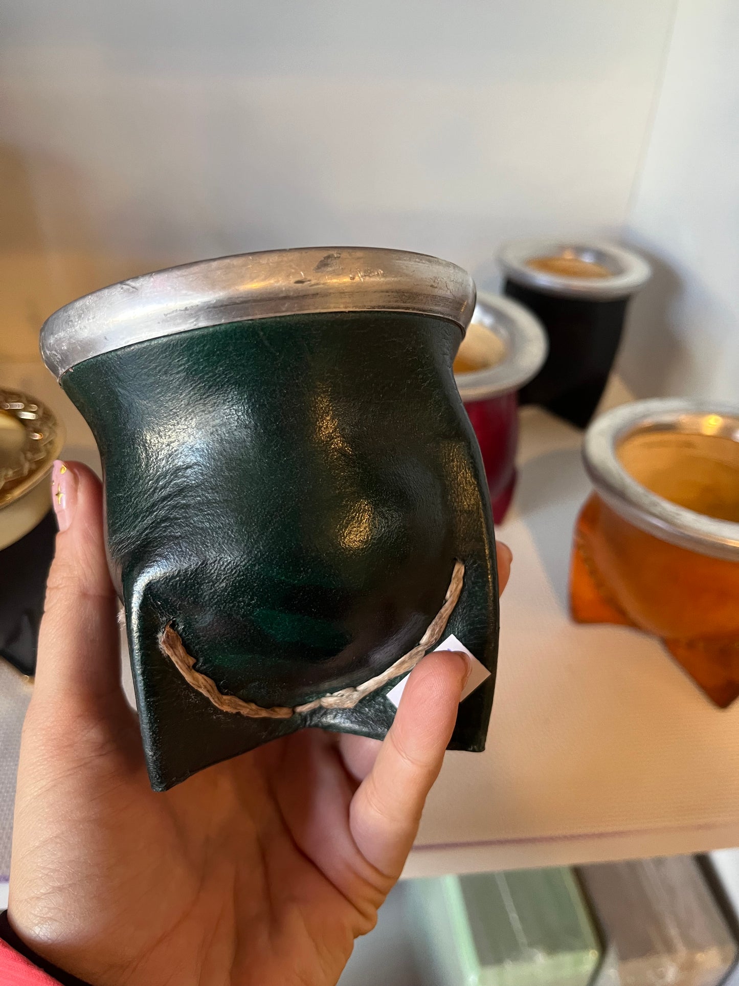 Mates forrados en cuero